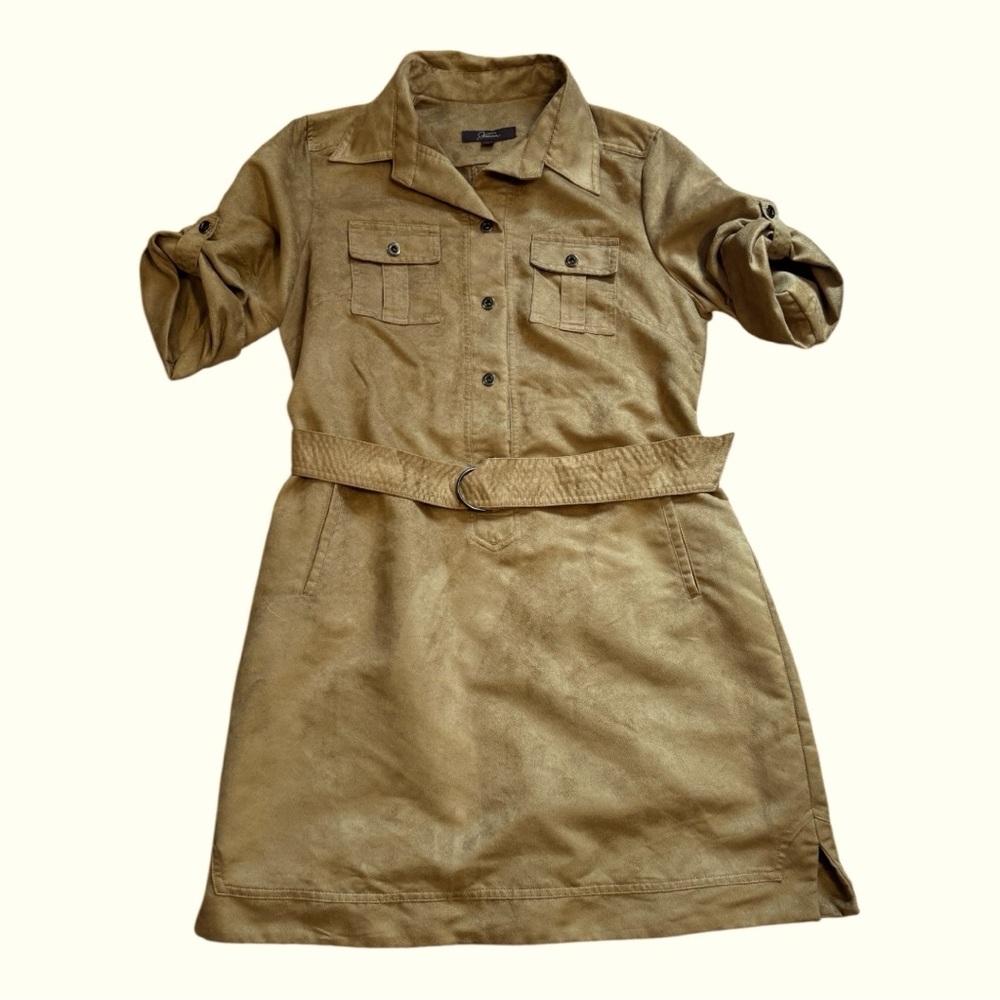 Jessica Camel Button-Up Dress